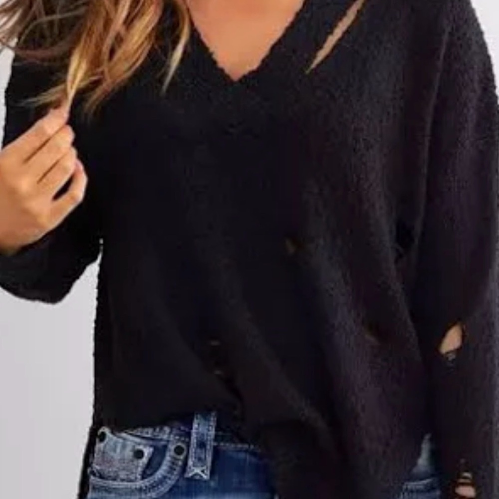 Fate Midnight Black Crew Neck Sweater